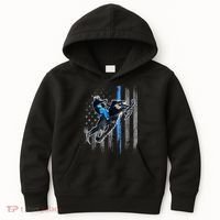 Snowmobile Riding American Flag Kids Hoodie thumb 0