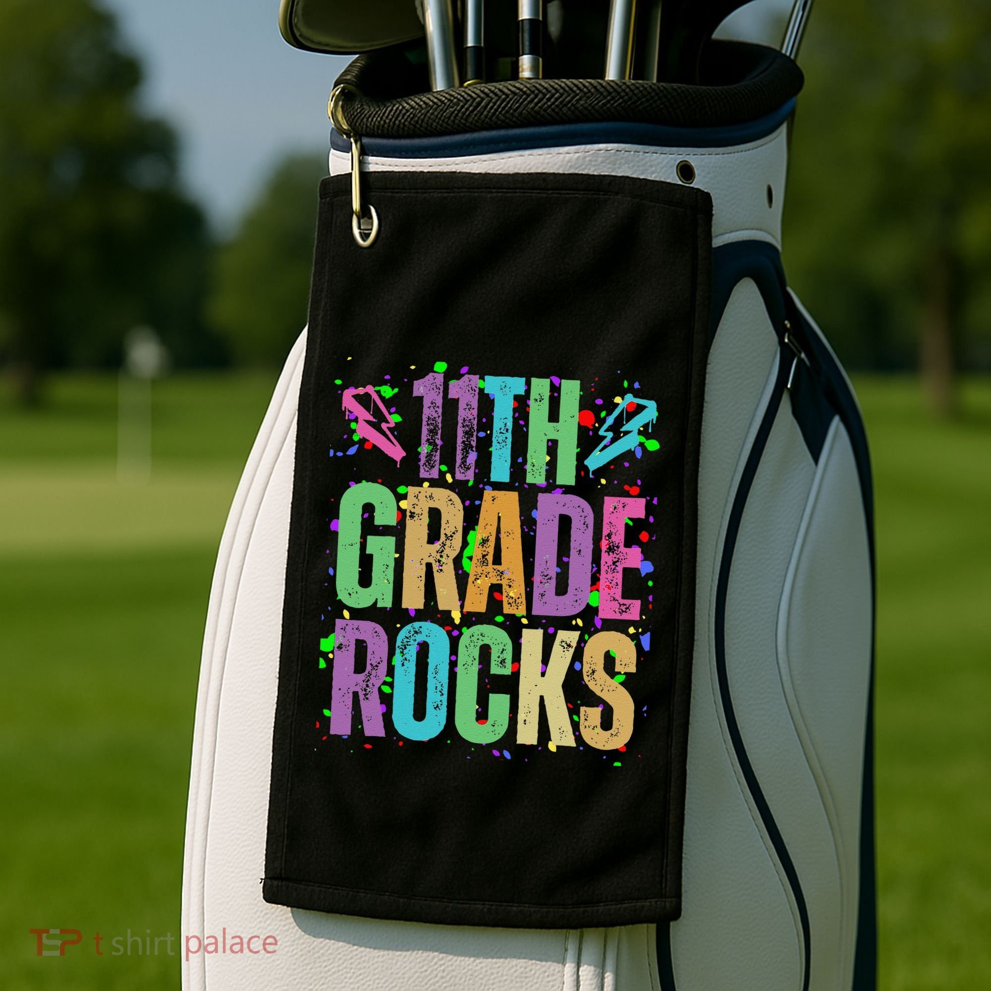 School Rocks Back To School Rockin 11th Grade Rocks Golf Towel