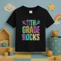 School Rocks Back To School Rockin 11th Grade Rocks Toddler T-Shirt thumb 3