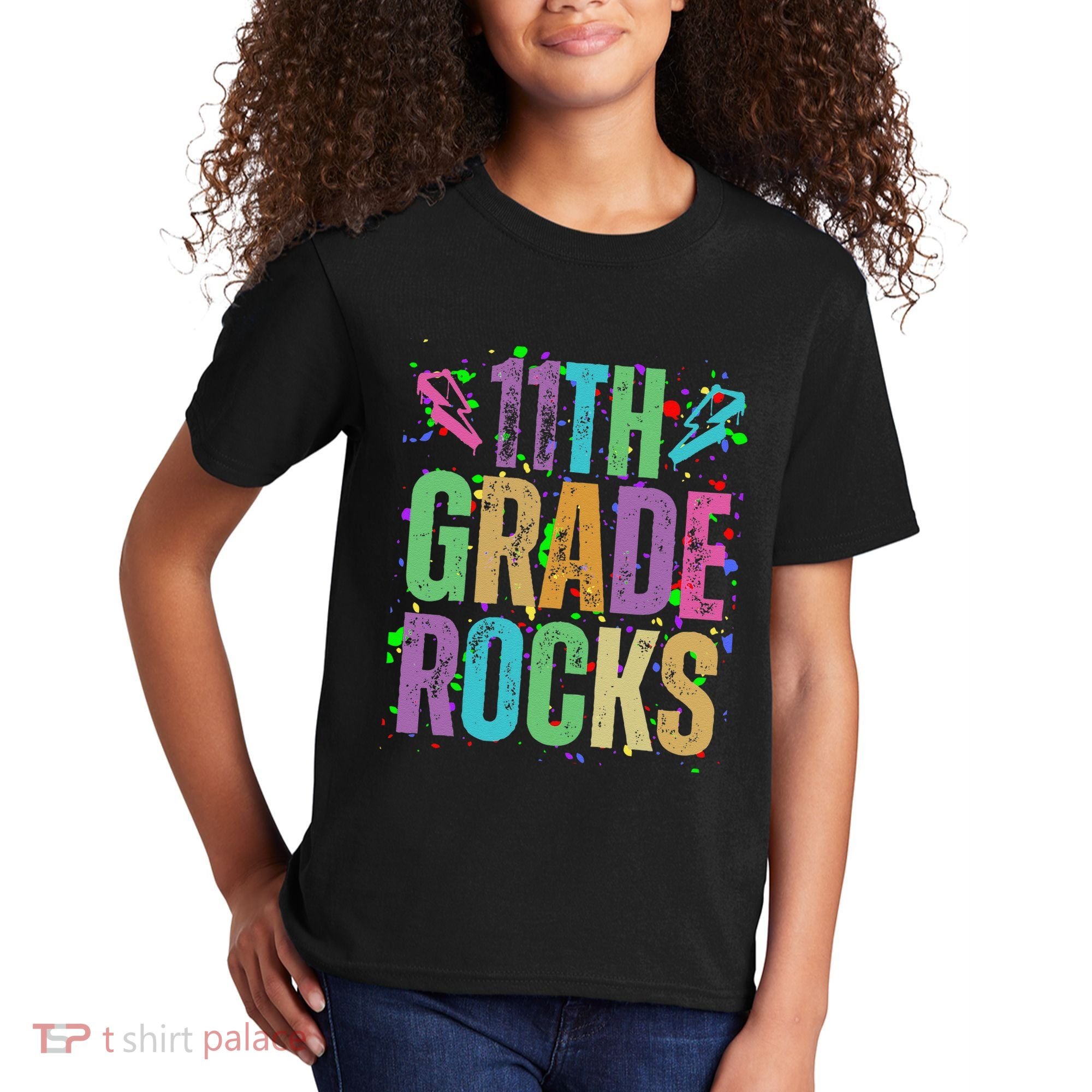 School Rocks Back To School Rockin 11th Grade Rocks Kids T-Shirt