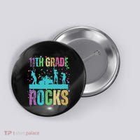 School Rocks Back To School Rockin 11th Grade Rocks Button thumb 0