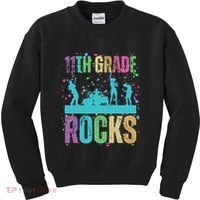 School Rocks Back To School Rockin 11th Grade Rocks Kids Sweatshirt thumb 0