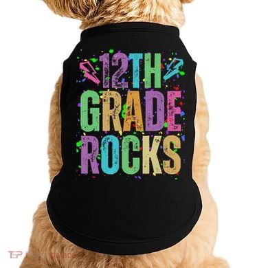 School Rocks Back To School Rockin 12th Grade Rocks Doggie Tank