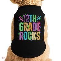 School Rocks Back To School Rockin 12th Grade Rocks Doggie Tank thumb 0