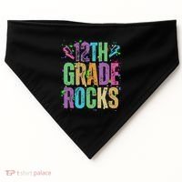 School Rocks Back To School Rockin 12th Grade Rocks USA-Made Doggie Bandana thumb 0