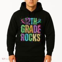 School Rocks Back To School Rockin 12th Grade Rocks Hoodie thumb 2