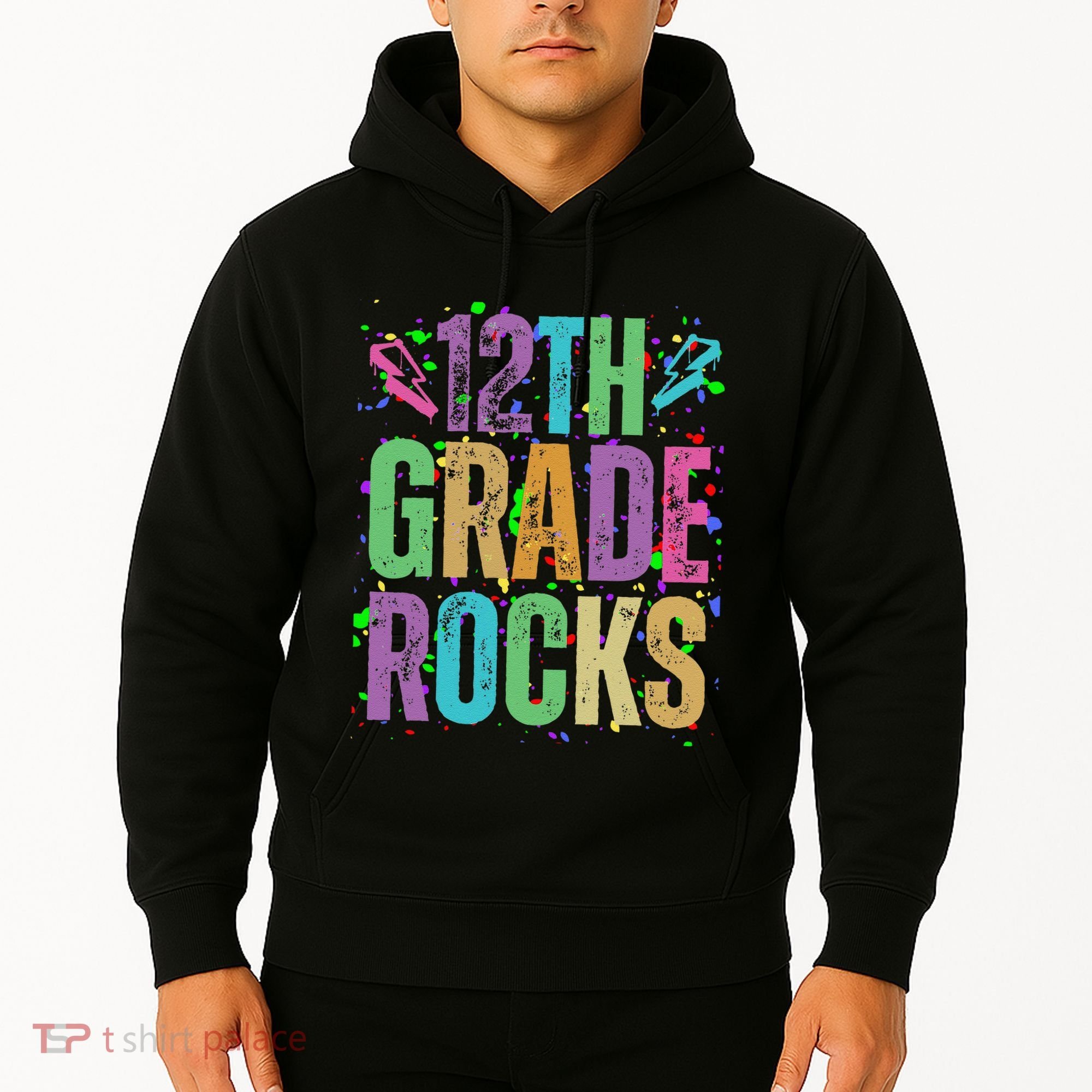 School Rocks Back To School Rockin 12th Grade Rocks Hoodie