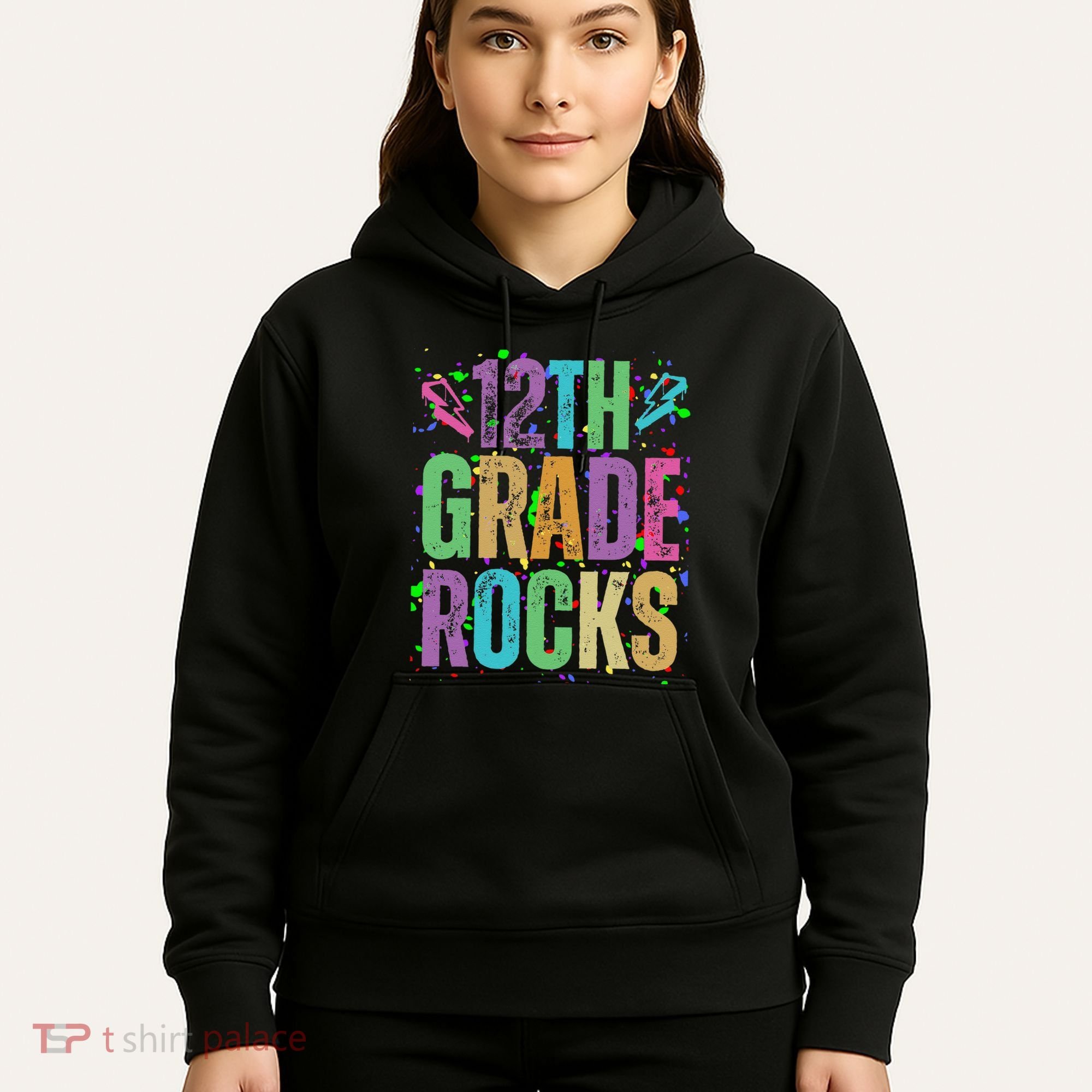 School Rocks Back To School Rockin 12th Grade Rocks Hoodie