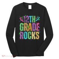 School Rocks Back To School Rockin 12th Grade Rocks Long Sleeve Shirt thumb 0