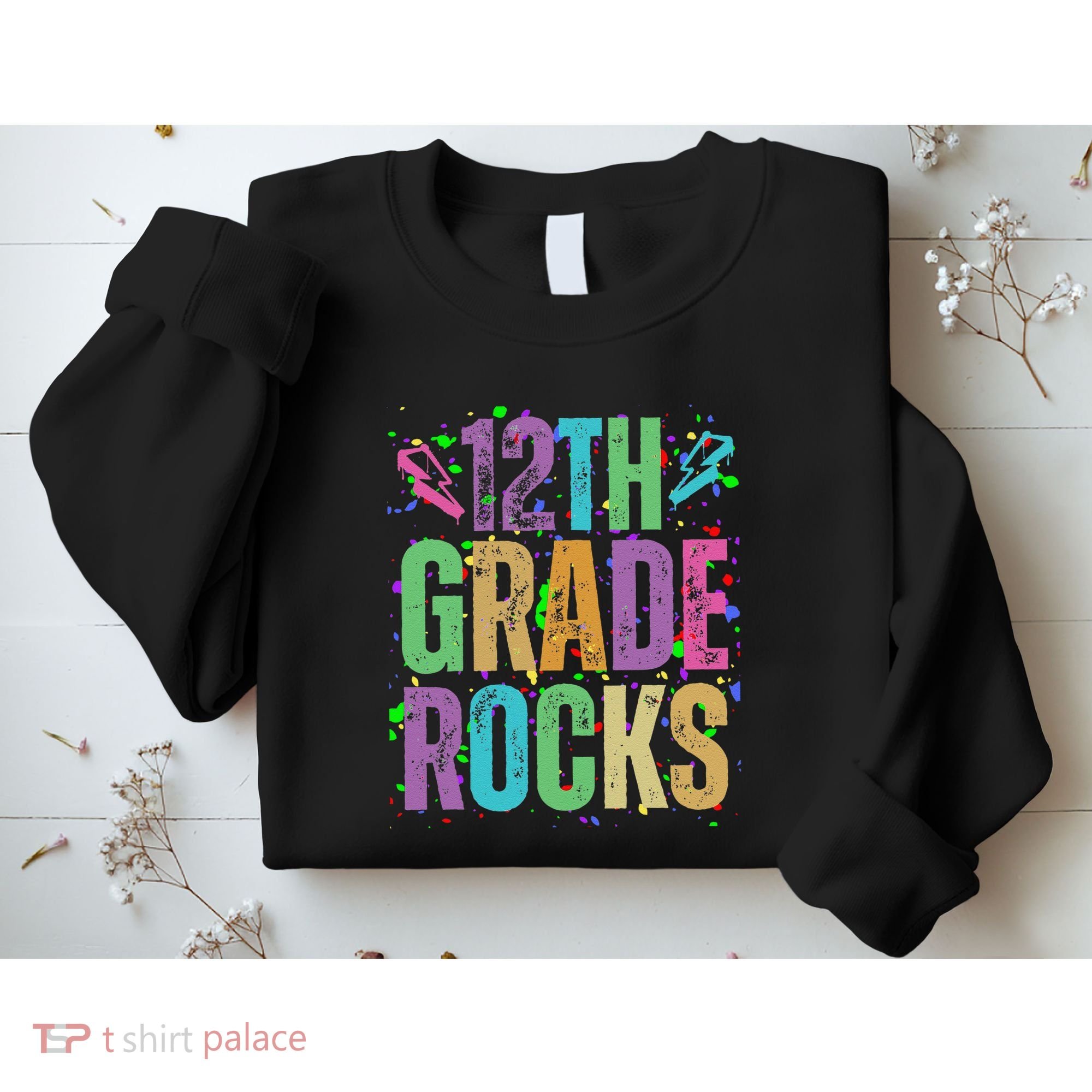School Rocks Back To School Rockin 12th Grade Rocks Sweatshirt