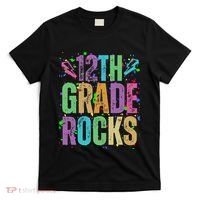 School Rocks Back To School Rockin 12th Grade Rocks T-Shirt thumb 0
