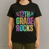 School Rocks Back To School Rockin 12th Grade Rocks T-Shirt thumb 4