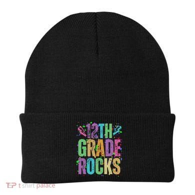 School Rocks Back To School Rockin 12th Grade Rocks Beanie