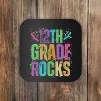 School Rocks Back To School Rockin 12th Grade Rocks Coaster thumb 0