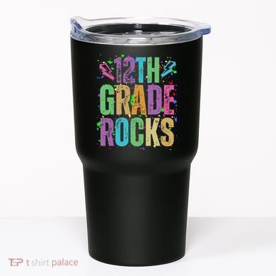 School Rocks Back To School Rockin 12th Grade Rocks Tumbler