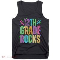 School Rocks Back To School Rockin 12th Grade Rocks Tank Top thumb 0