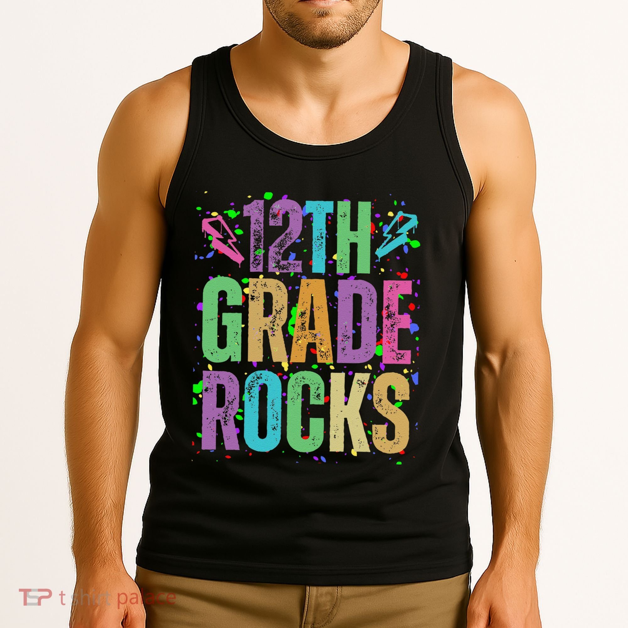 School Rocks Back To School Rockin 12th Grade Rocks Tank Top