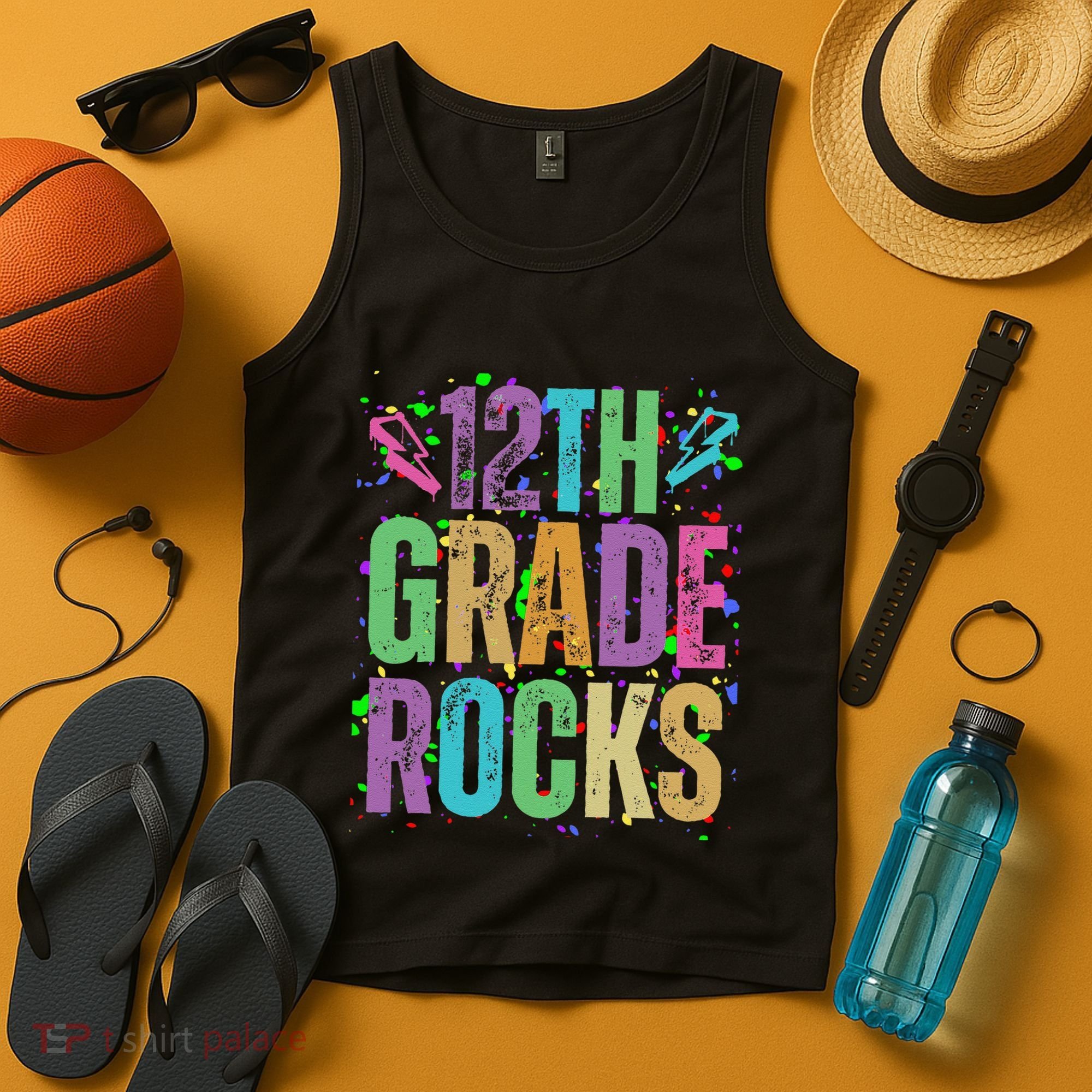 School Rocks Back To School Rockin 12th Grade Rocks Tank Top