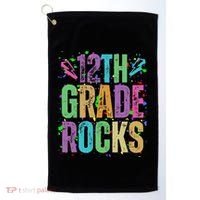 School Rocks Back To School Rockin 12th Grade Rocks Golf Towel thumb 0