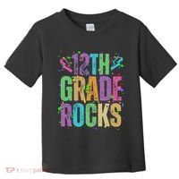 School Rocks Back To School Rockin 12th Grade Rocks Toddler T-Shirt thumb 0