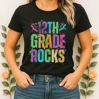 School Rocks Back To School Rockin 12th Grade Rocks Women's T-Shirt thumb 2