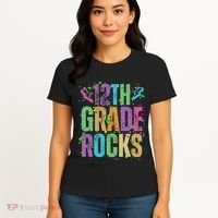 School Rocks Back To School Rockin 12th Grade Rocks Women's T-Shirt thumb 4