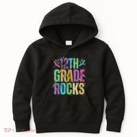 School Rocks Back To School Rockin 12th Grade Rocks Kids Hoodie thumb 0