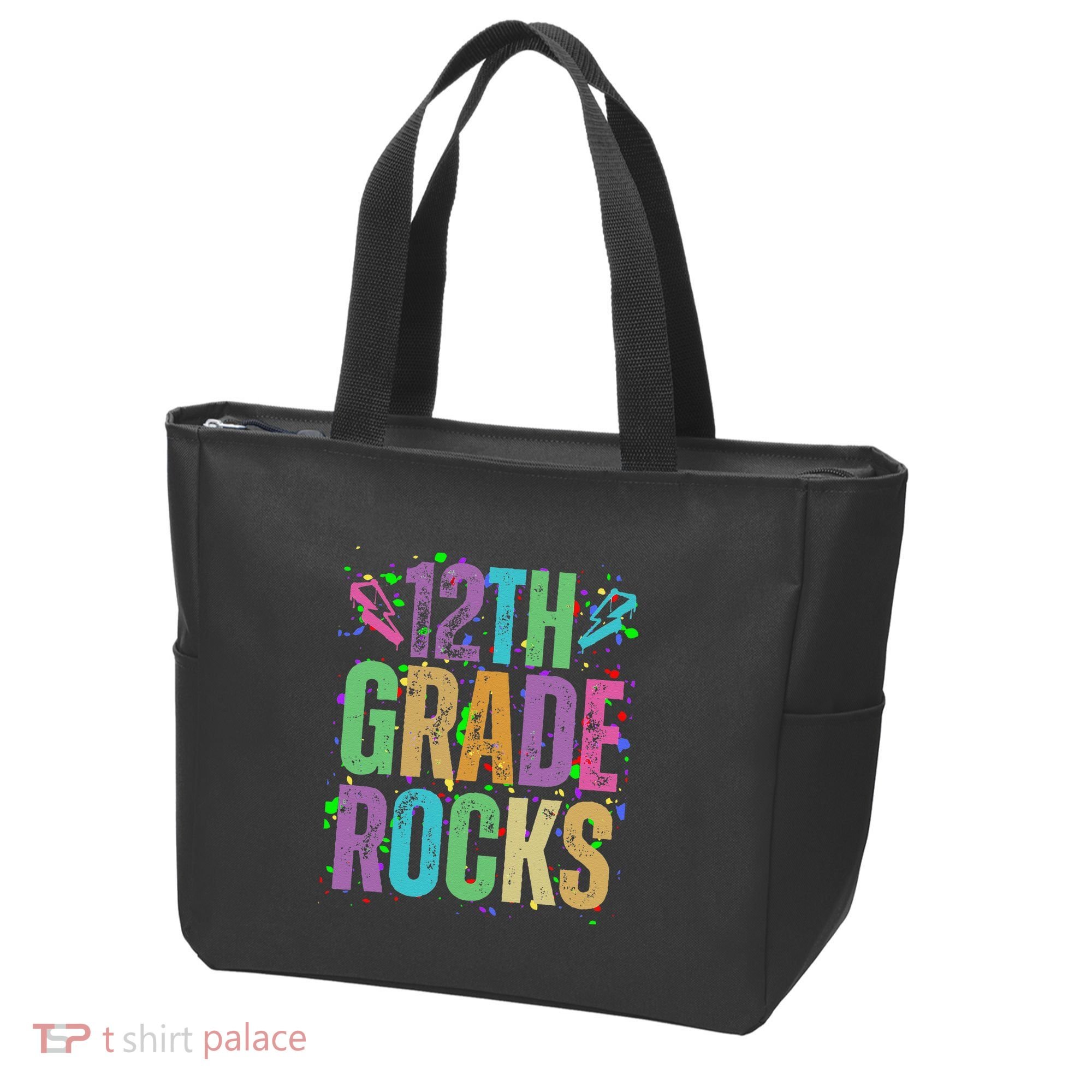 School Rocks Back To School Rockin 12th Grade Rocks Tote Bag