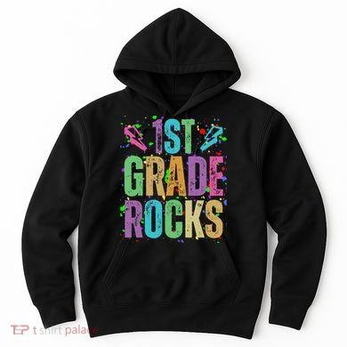 School Rocks Back To School Rockin 1st Grade Rocks Hoodie