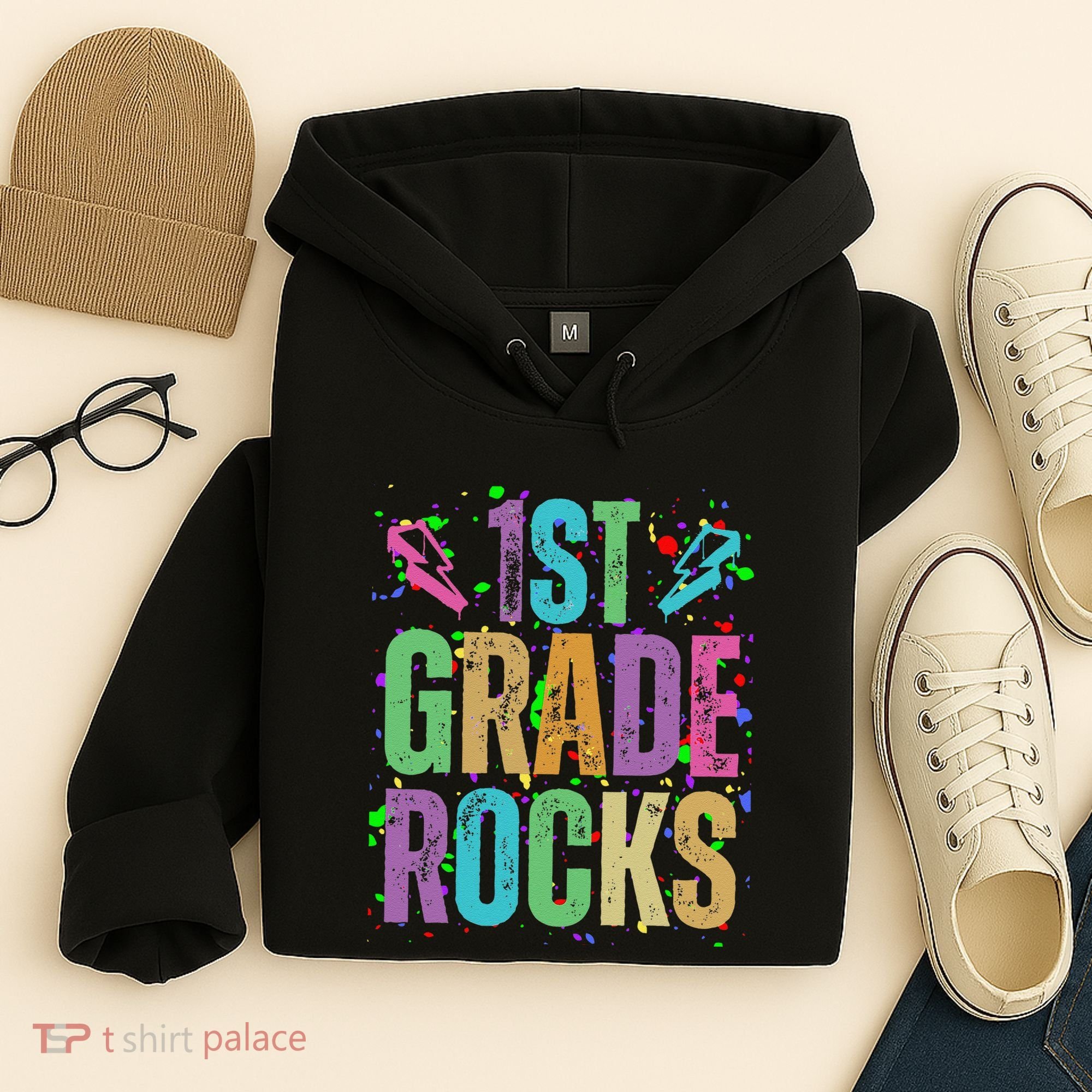 School Rocks Back To School Rockin 1st Grade Rocks Hoodie