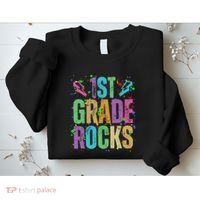 School Rocks Back To School Rockin 1st Grade Rocks Sweatshirt thumb 2