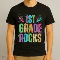 School Rocks Back To School Rockin 1st Grade Rocks T-Shirt thumb 3