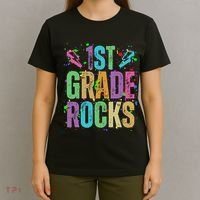 School Rocks Back To School Rockin 1st Grade Rocks T-Shirt thumb 4