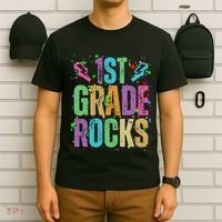 School Rocks Back To School Rockin 1st Grade Rocks T-Shirt thumb 6