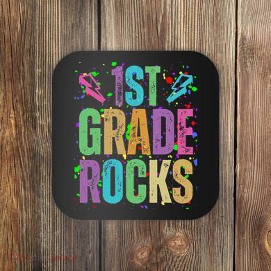 School Rocks Back To School Rockin 1st Grade Rocks Coaster