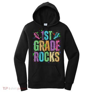 School Rocks Back To School Rockin 1st Grade Rocks Women's Hoodie