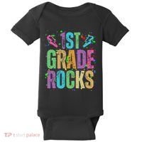 School Rocks Back To School Rockin 1st Grade Rocks Baby Bodysuit thumb 0