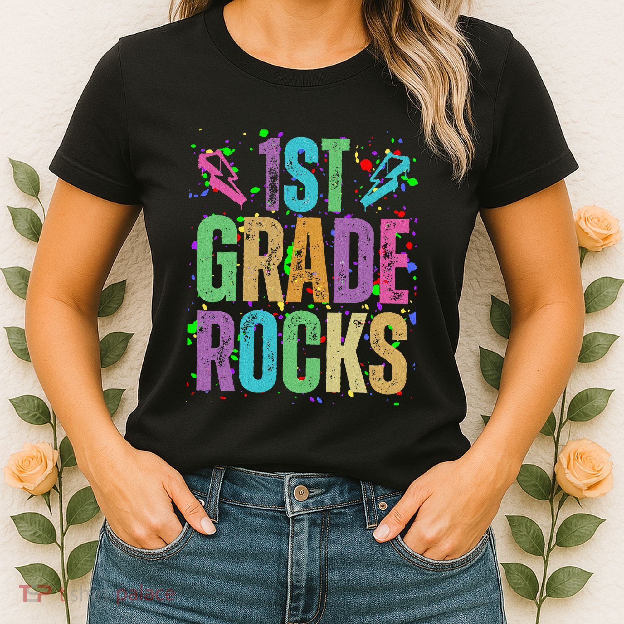 School Rocks Back To School Rockin 1st Grade Rocks Women's T-Shirt