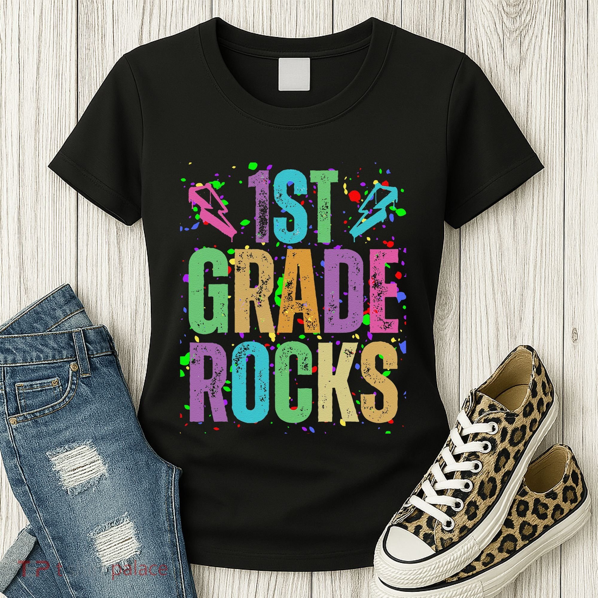 School Rocks Back To School Rockin 1st Grade Rocks Women's T-Shirt