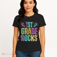 School Rocks Back To School Rockin 1st Grade Rocks Women's T-Shirt thumb 4