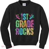 School Rocks Back To School Rockin 1st Grade Rocks Kids Sweatshirt thumb 0