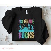 School Rocks Back To School Rockin 1st Grade Rocks Sweatshirt thumb 2