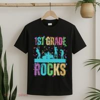 School Rocks Back To School Rockin 1st Grade Rocks T-Shirt thumb 2
