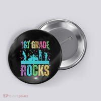 School Rocks Back To School Rockin 1st Grade Rocks Button thumb 0