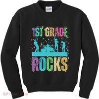 School Rocks Back To School Rockin 1st Grade Rocks Kids Sweatshirt thumb 0