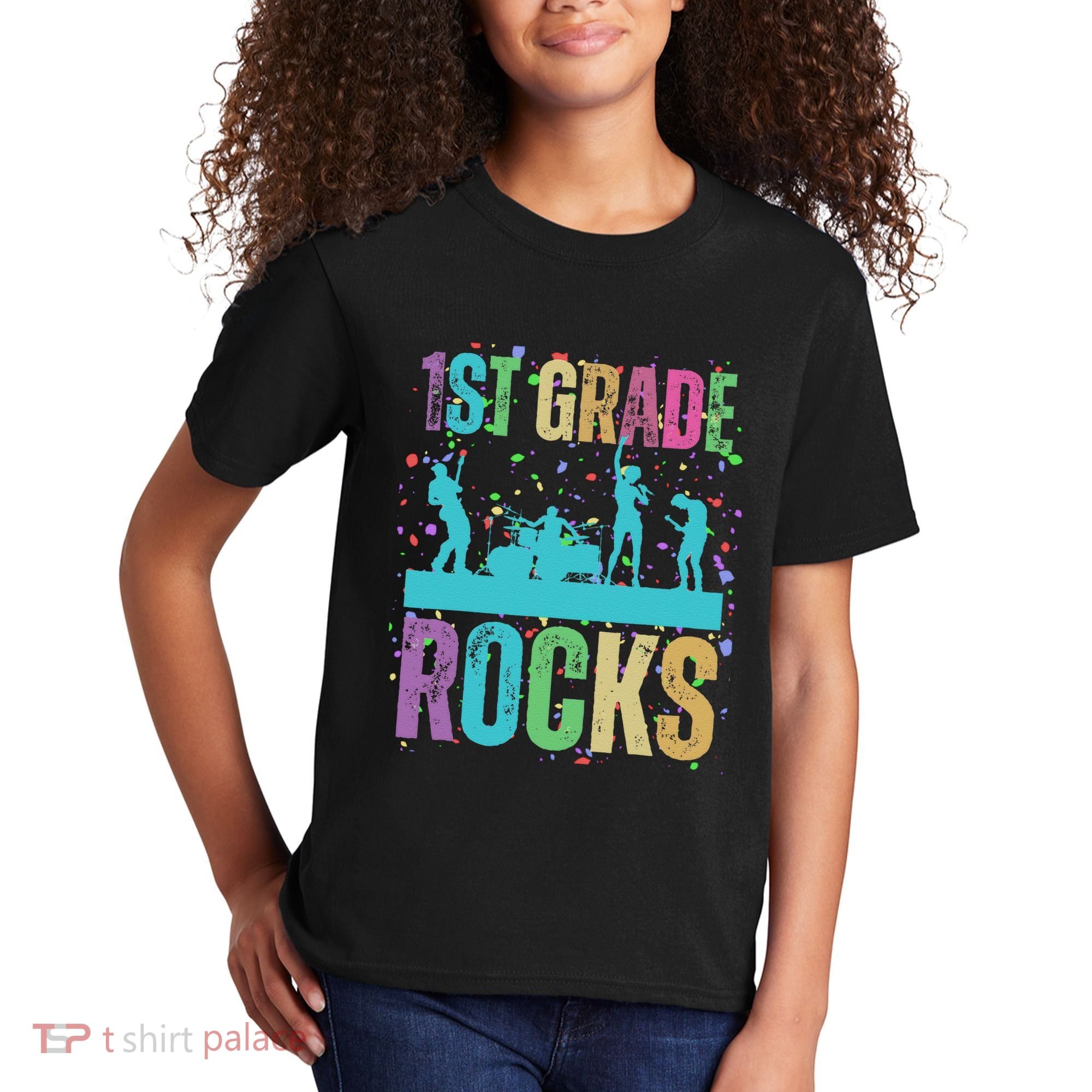 School Rocks Back To School Rockin 1st Grade Rocks Kids T-Shirt