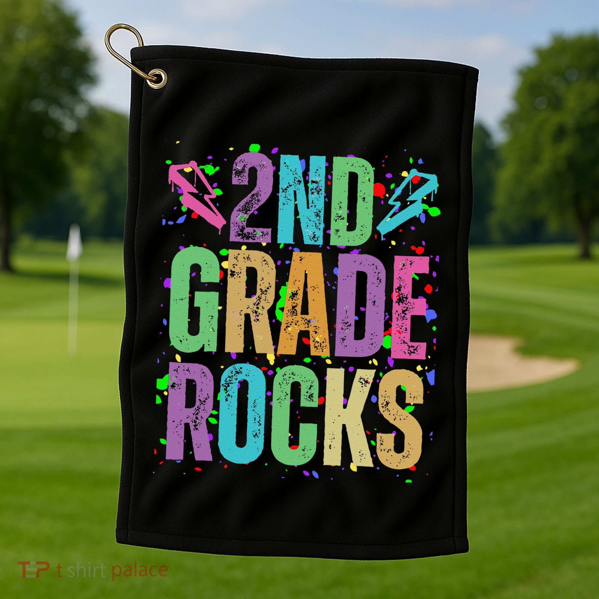 School Rocks Back To School Rockin 2nd Grade Rocks Golf Towel