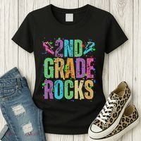 School Rocks Back To School Rockin 2nd Grade Rocks Women's T-Shirt thumb 3