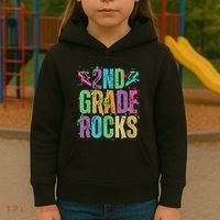 School Rocks Back To School Rockin 2nd Grade Rocks Kids Hoodie thumb 3