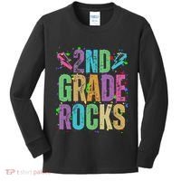 School Rocks Back To School Rockin 2nd Grade Rocks Kids Long Sleeve Shirt thumb 0